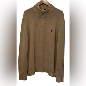 Men’s Polo Ralph Lauren 1/4 Zip Cotton Sweater SZ XXL